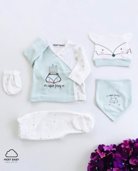 Picture of Newborn Super Foxy Mint 5 Pieces Set