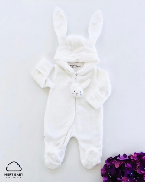 Picture of Wellsoft Rabbit Ear Overalls (3-6) Months