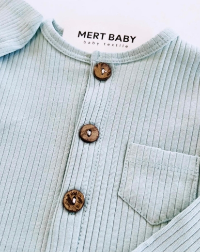 Picture of Mint wire overalls (9-12 months).