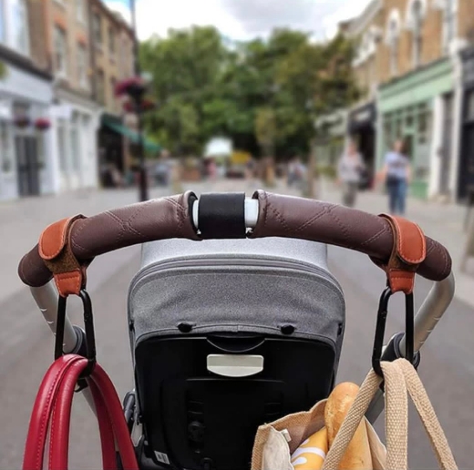 Picture of Camel Leather Stroller Hook 
