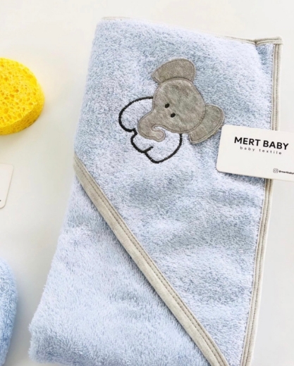 Picture of Baby Elephant Bathrobe 3 Piece Set