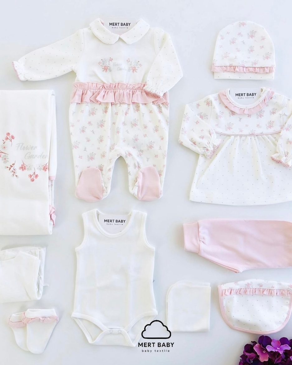 Picture of Flower Garden newborn set 10 pieces 