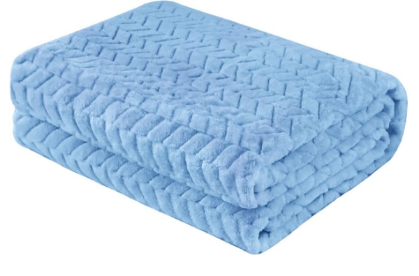 Picture of Blue flannel baby blanket 30x40 inch