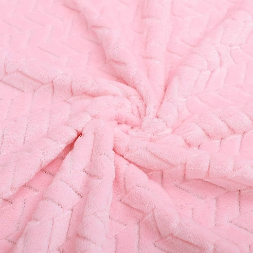 Picture of Pink flannel baby blanket 30x40 inch