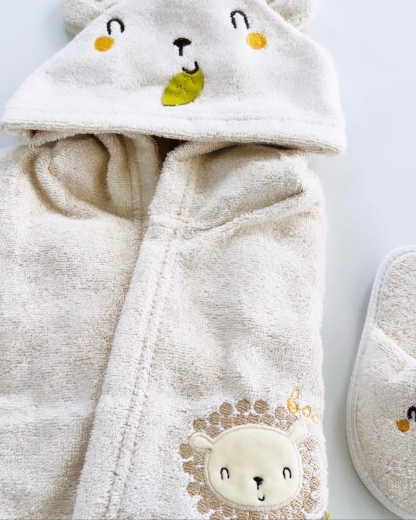Picture of Little Roar Bathrobe Set 0-3 Years
